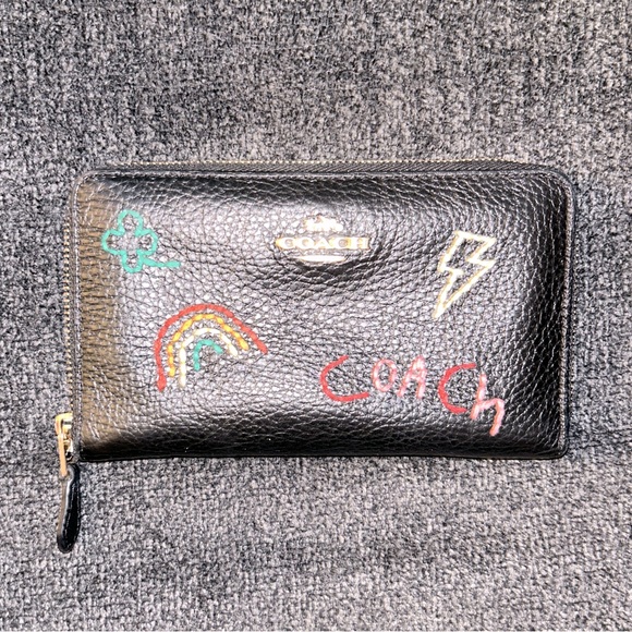 Coach Bags Coach Medium Id Zip Wallet With Diary Embroidery Poshmark